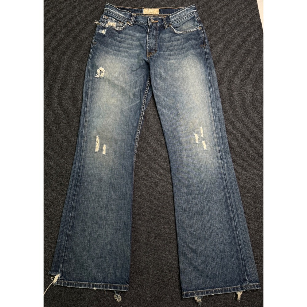 BKE Jaxon Bootcut Distressed Jeans Mens 30x32 Medium Wash Denim Thrashed Y2K